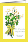 St. Patrick’s Day for Sponsor with Spring Shamrock Bouquet card
