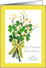 St. Patrick’s Day for Son and Family with Shamrock Bouquet card