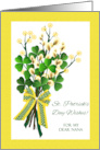 St. Patrick’s Day Wishes for Nana with Shamrock Bouquet card