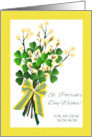 St. Patrick’s Day Wishes for Mom Mom with Shamrock Bouquet card