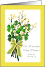 St. Patrick’s Day Across the Miles with Shamrock Bouquet card