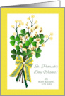 St. Patrick’s Day, Irish Blessing for You with Shamrock Bouquet card