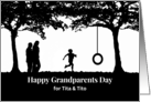 For Tita and Tito Grandparents Day with Child Running to Swing card