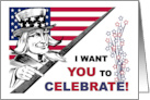 Labor Day I Want You to Celebrate with Young Uncle Sam card