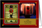 First Christmas in Your New Home Custom Photo and Text Nutcracker card