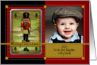 Christmas for Babysitter Custom Photo and Text with Nutcracker card