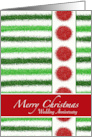 Merry Christmas Day Anniversary with Faux Glitter Design card