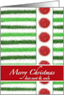 Christmas for Aunt and Uncle with Faux Glitter Geometric Design card