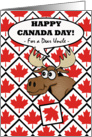 Canada Day for Uncle, Moose Head Surprise card
