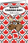 Canada Day for Sister-in-Law, Moose Head Surprise card