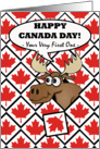 Canada Day, First One for Baby, Moose Head Surprise card