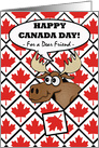 Canada Day for Friend, Moose Head Surprise card