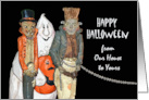 Halloween from Our House to Yours with Funny Looking Monsters card