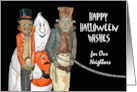 Neighbors Halloween with Ghost and Friends card