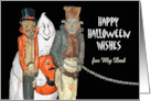 For Dad Halloween with Custom Text and Vampire with Friends card