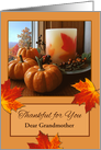 For Grandmother Custom Thanksgiving with Autumn Still LIfe card