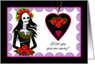 Will You Give Me Away Invitation Dia de los Muertos Wedding card