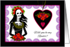 Reader Invitation with Dia de Los Muertos Wedding Theme card