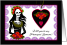 Principal Sponsor Invitation with Dia de Los Muertos Wedding Theme card