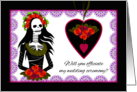 Officiate Invitation with Dia de Los Muertos Wedding Theme card