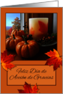 Spanish Thanksgiving Feliz Dia de Accion de Gracias Autumn Still Life card