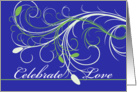 Celebrate Love, Anniversary Wishes, Elegant Design card