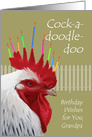 Rooster Birthday Wishes for Grandpa from Grandson card