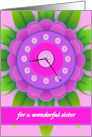 Congratulations on Bat Mitzvah for Sister with Mazel Tock Flower card