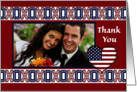 Patriotic Thank You for Being in Our Wedding with Add Photo Area card