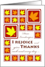 Thanksgiving for Landscaper with Autumn Leaf Tiles card
