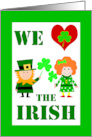 We Heart Love the Irish Cute St. Patrick’s Day from Both of Us card