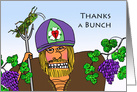Thanks a Bunch, St. Urho’s Day, Dead Grasshopper and Grapes card