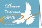 Passover from Across the Miles with Dove and Golden Ribbon card