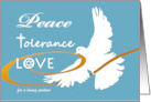 Passover for Partner with Dove and Golden Ribbon card