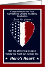 Corrections Officers Academy Graduation with Custom Front Text card