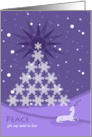 Christmas Peace for Aunt in Law in Violet Colors card