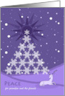 Christmas Peace for Grandpa and his Fiancee in Violet Colors card