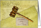 Joshua or Any Name Swearing In Ceremony Congratulations with Gavel card