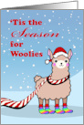 Happy Llamadays ’Tis the Season for Woolies with Festive Llama card