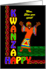 Kwanzaa for Mom with Custom Front Dancing Woman Shares Spirit card