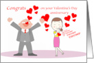 10th Valentine’s Day Wedding Anniversary with Love-struck card
