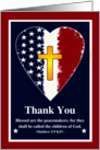 For Police Officers Christian Themed Thank You with Matthew 5 9 card