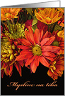 Myslim na teba, Thinking of You in Slovak, Autumn Flowers card