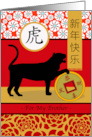 Chinese New Year of the Tiger for Brother with Lucky Coin card