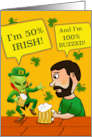 For Friend Funny St Patrick’s Day with Dancing Alien Leprechaun card