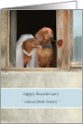 Cute Anniversary for Husband More than Puppy Love Dachshunds card