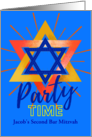 For Him Second Bar Mitzvah Party Invitation with Large Star of David card