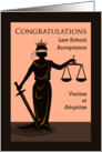 Law School Acceptance Congratulations with Themis Lady Justice card