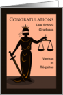 Law School Graduation Congratulations with Themis Lady Justice card