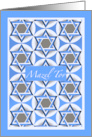 Mazel Tov for Her with Star of David Design in Blue and Gray card